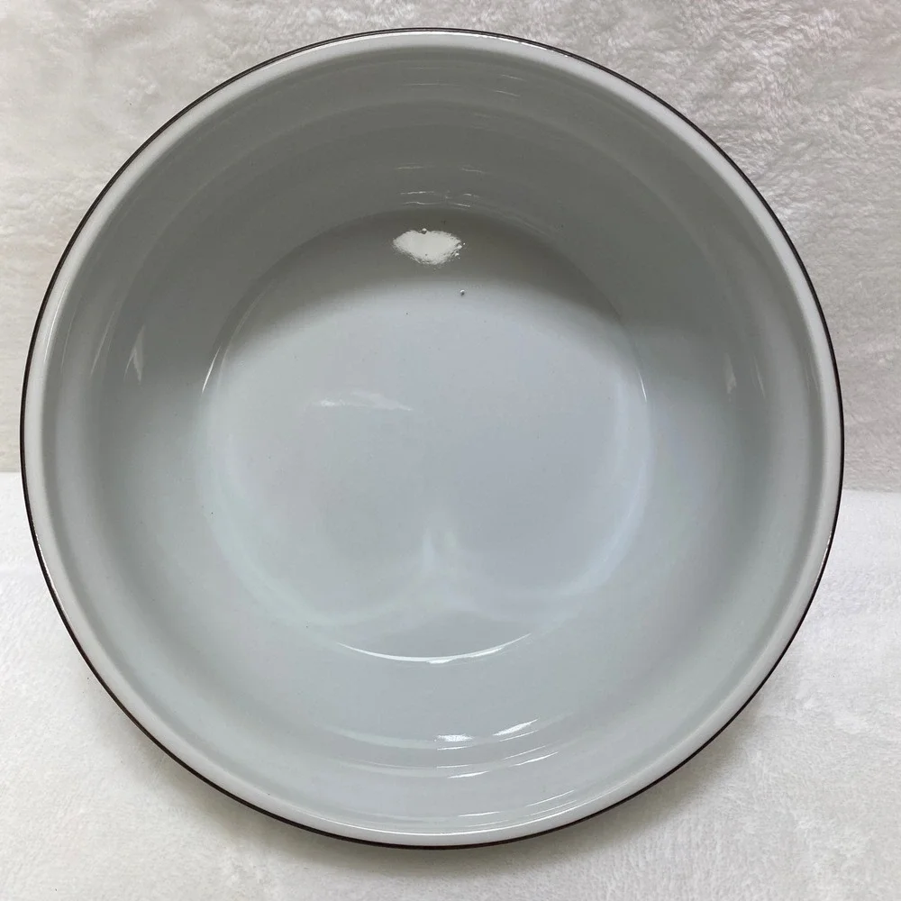 Yokohama Studio Hand Painted Ceramic Owl Food Storage Bowl Vented Lid White Blue